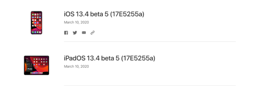 iOS 13.4 beta 5 發(fā)布，正式版越來越近了